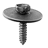 M4.2-1.41 X 20MM HEX HD SEMS TAP SCREW BLACK 50/BX